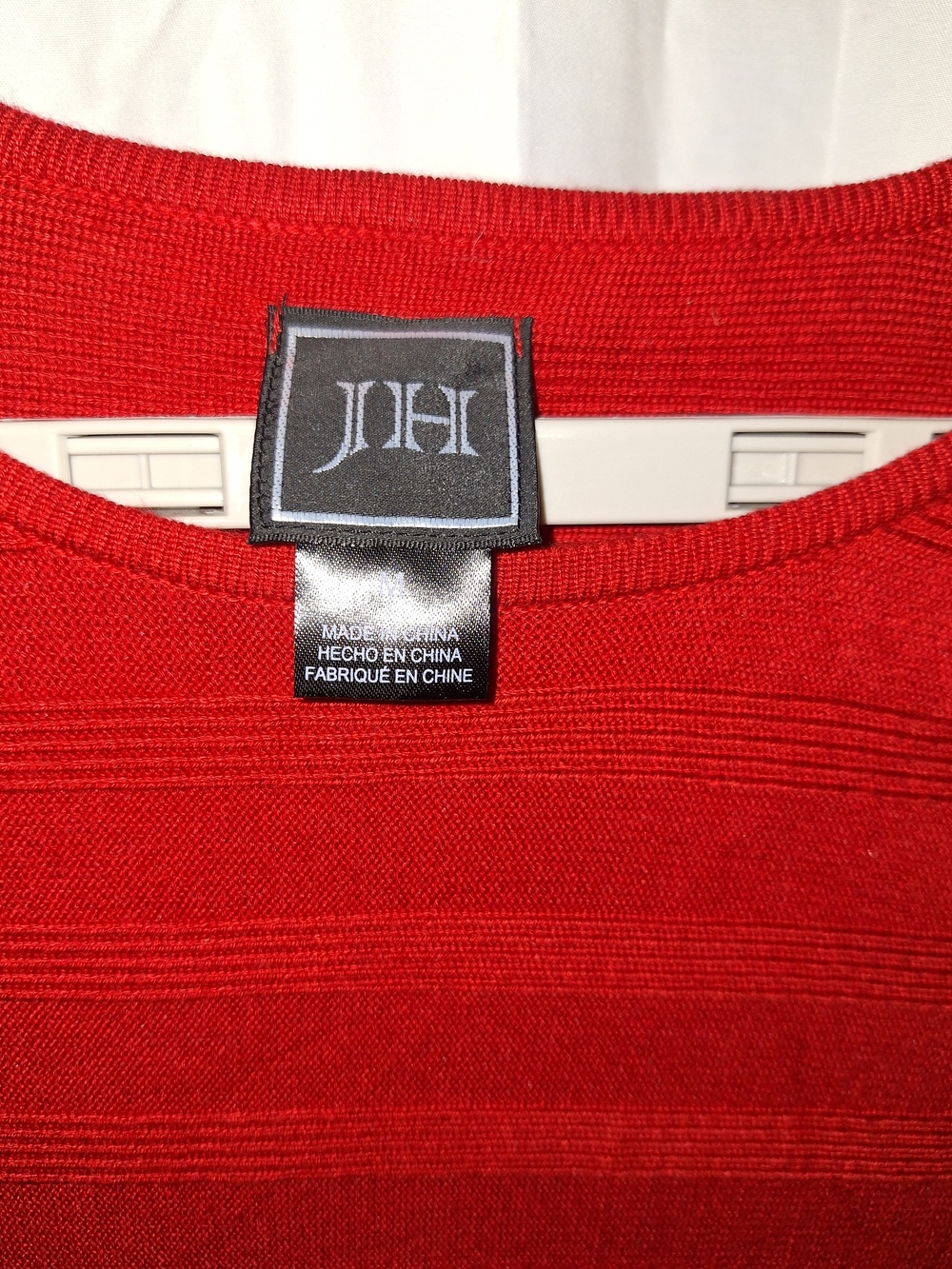 JH Collectibles Red Long-Sleeve Fit-and-Flare Knit Dress - Picture 4 of 7